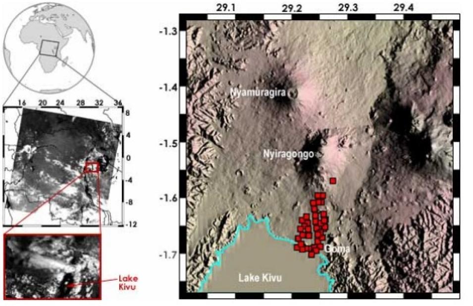 MODIS Nyiragonga Volcano