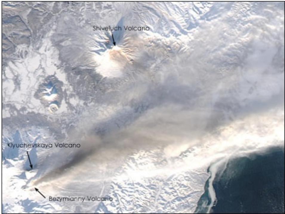 Bezymianny Volcano eruption