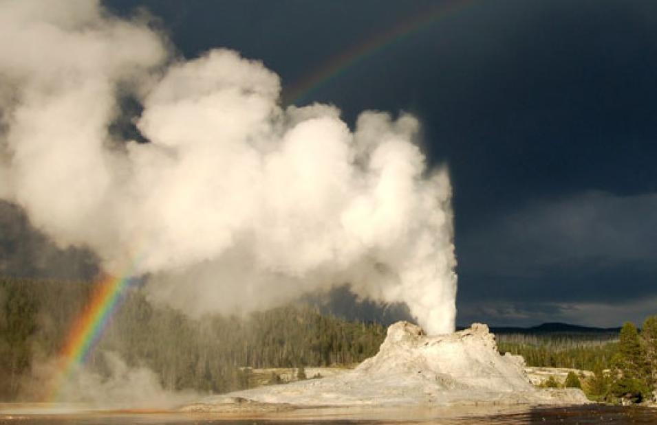 Castle Geyser in Yellowstone National Park