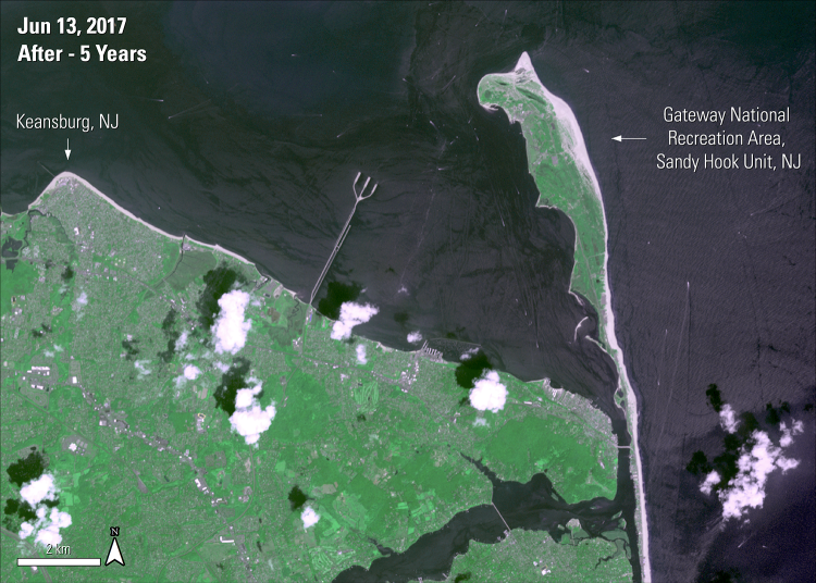 Terra ASTER surface reflectance imagery over part of New Jersey after Hurricane Sandy, acquired November 4, 2012.