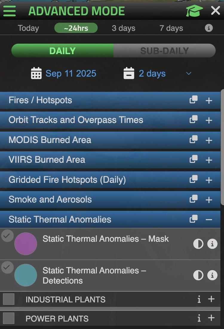 FIRMS "Advanced" Mode