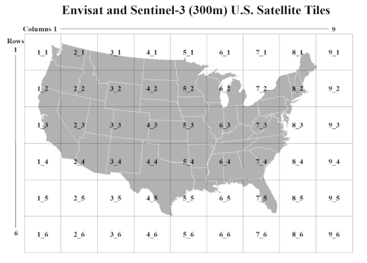 Data tile definition for the contiguous U.S.