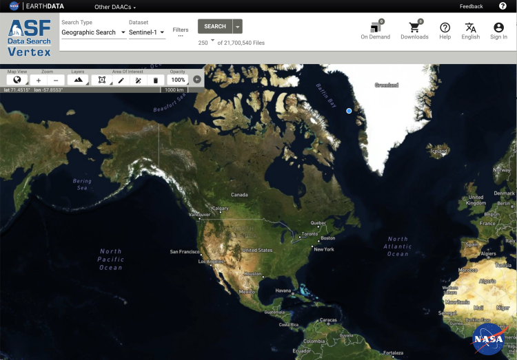 The Vertex dashboard.