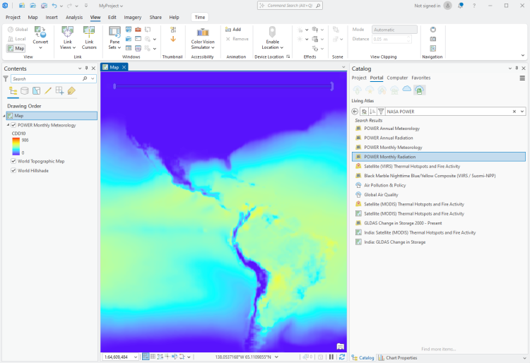 POWER data in ArcGIS pro