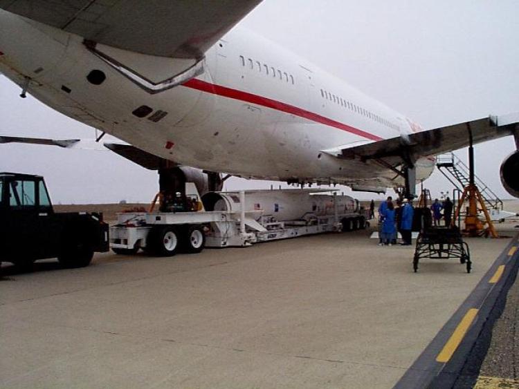 Rollout and transport of Pegasus to the hot pad July 31, 1997