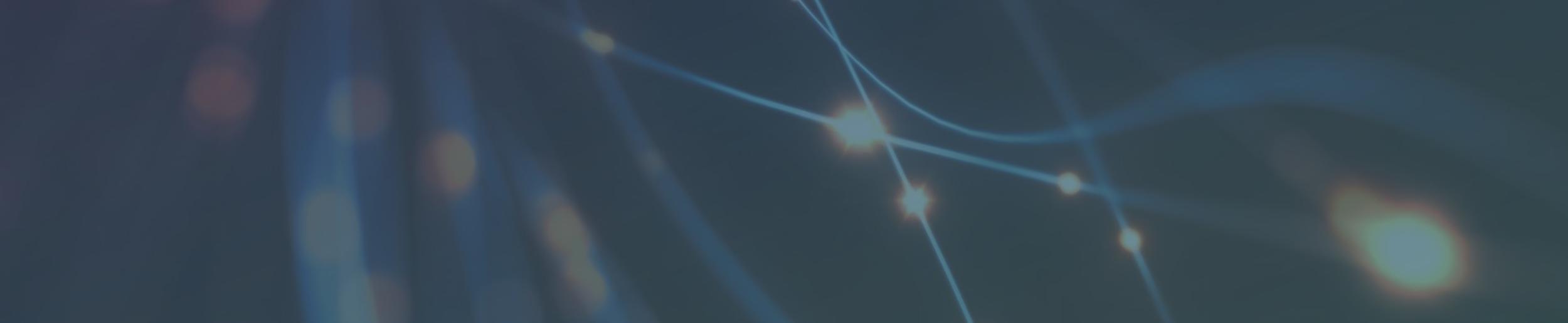 image of light traveling through fiber optics