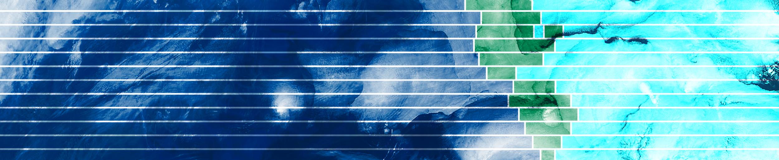 image of ESDS graphic identifier over satellite image of clouds