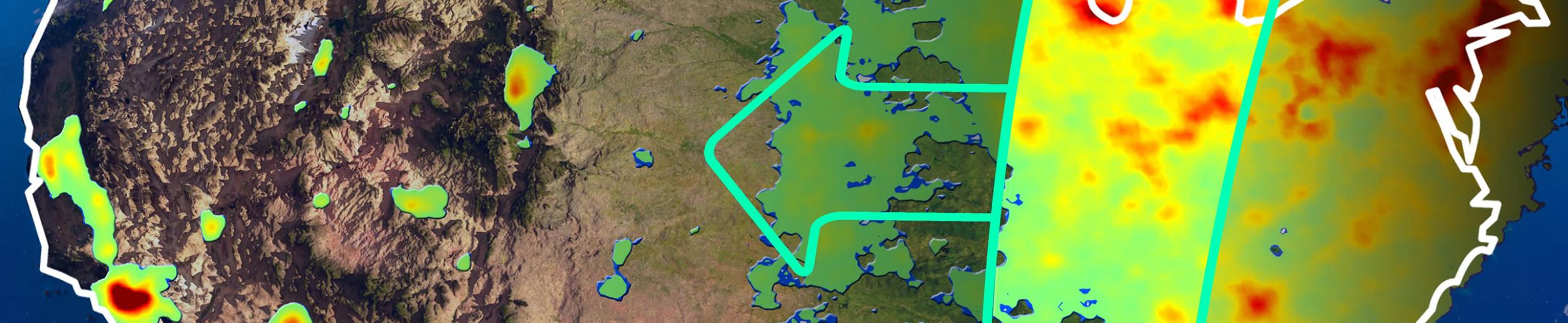  image of atmospheric data over the United States