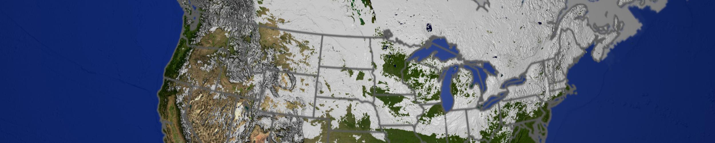 image of Snow Radar data over North America