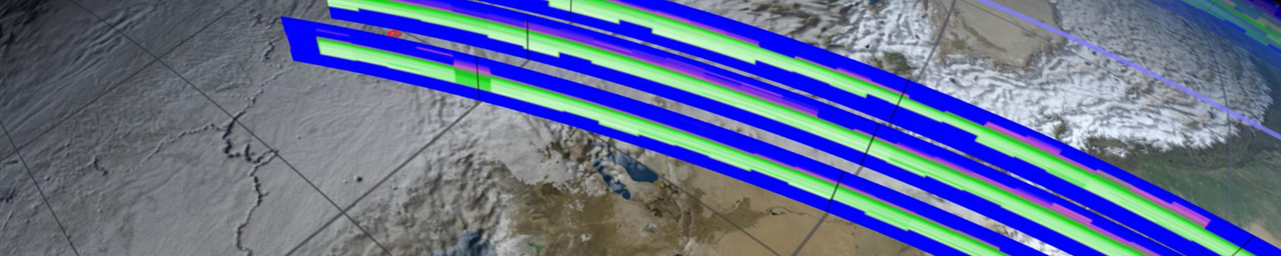 image of Suomi-NPP satellite orbit path