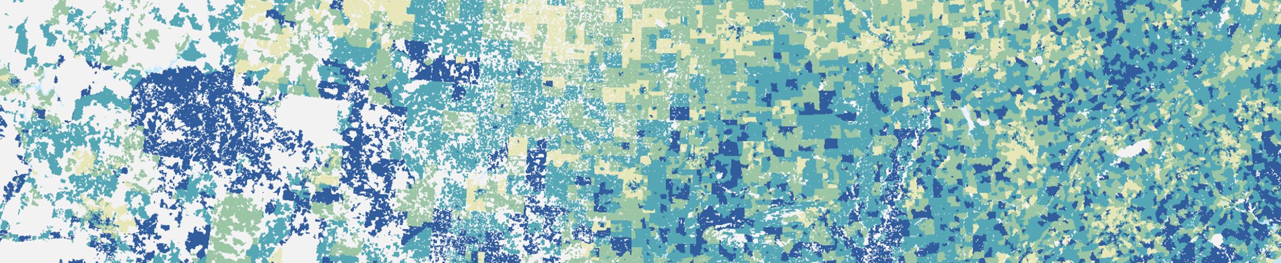 image of SEDAC Hazard mapper data over the United States