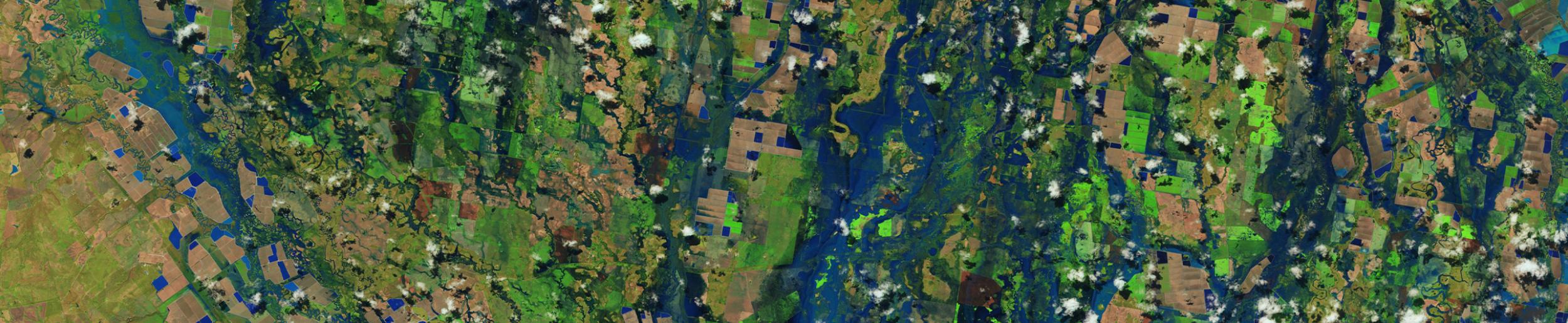 VIIRS image of flooding in Australia