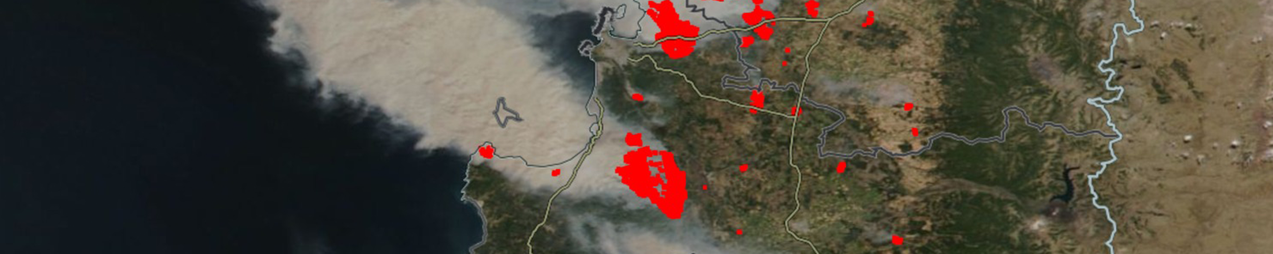 Snapshot of active fires in FIRMS 