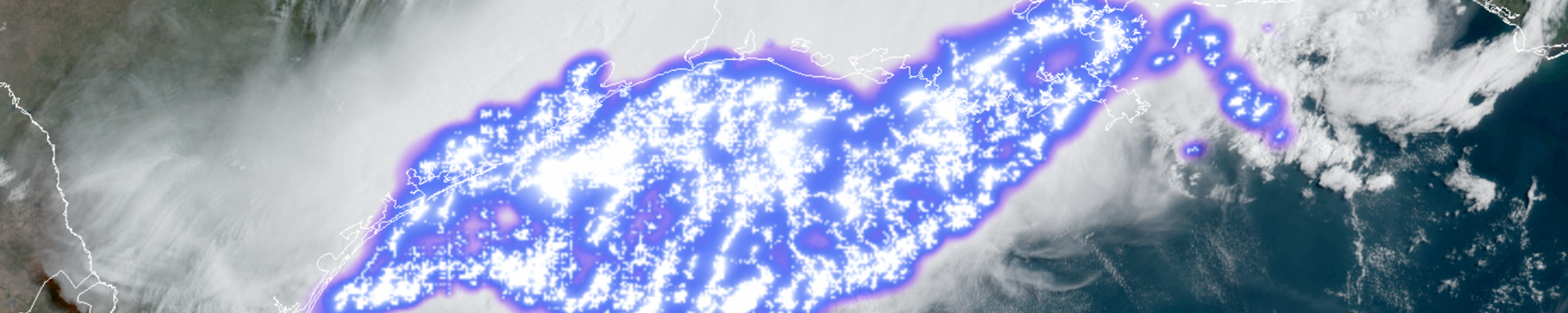 Satellite Image of Longest Lightning Flash