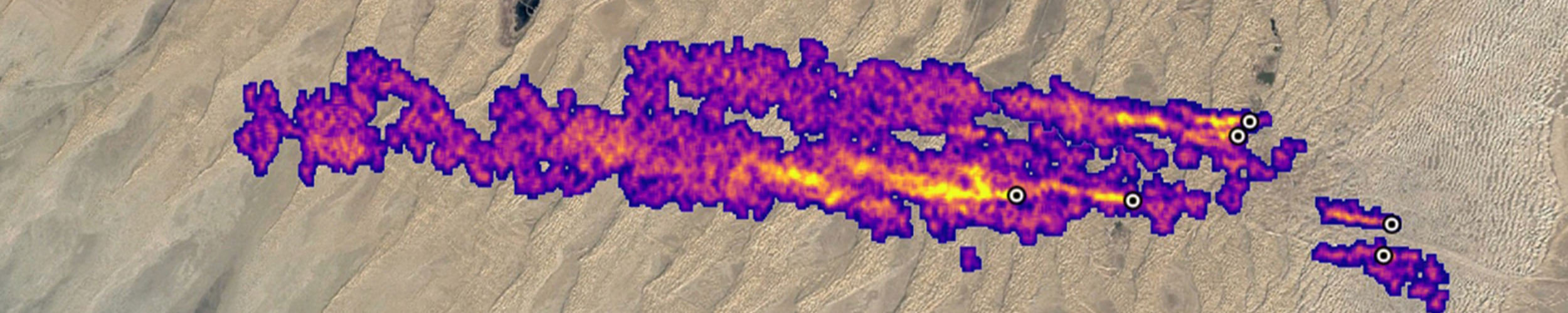 Satellite Image of a Methane Plume