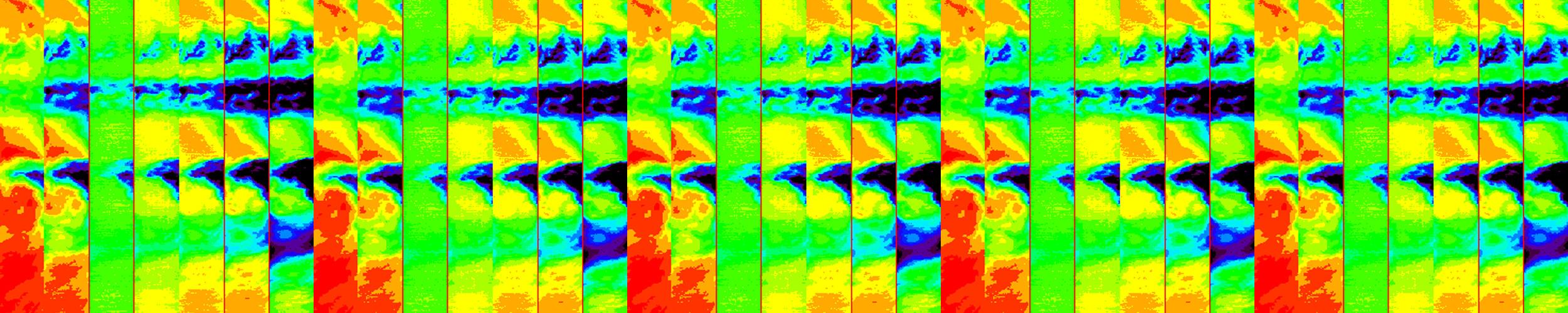 brightness temperature measurements of water vapor, clouds, precipitation, and other atmospheric features from August to September 1998 based out of Patrick Air Force Base in Florida