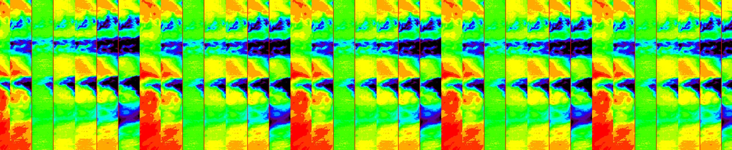 brightness temperature measurements of water vapor, clouds, precipitation, and other atmospheric features from August to September 1998 based out of Patrick Air Force Base in Florida