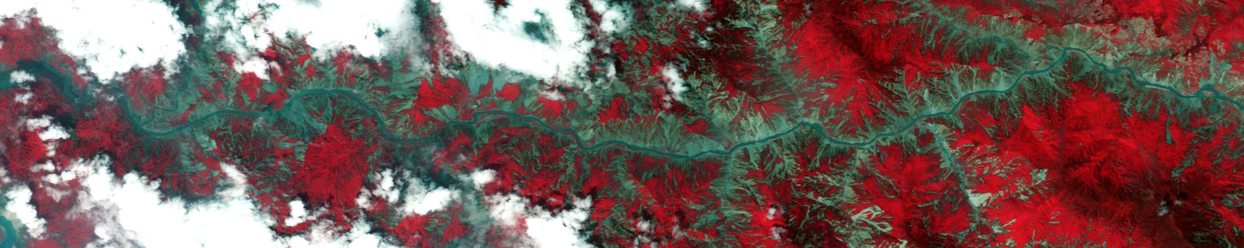 ASTER satellite image of Sichuan landslide