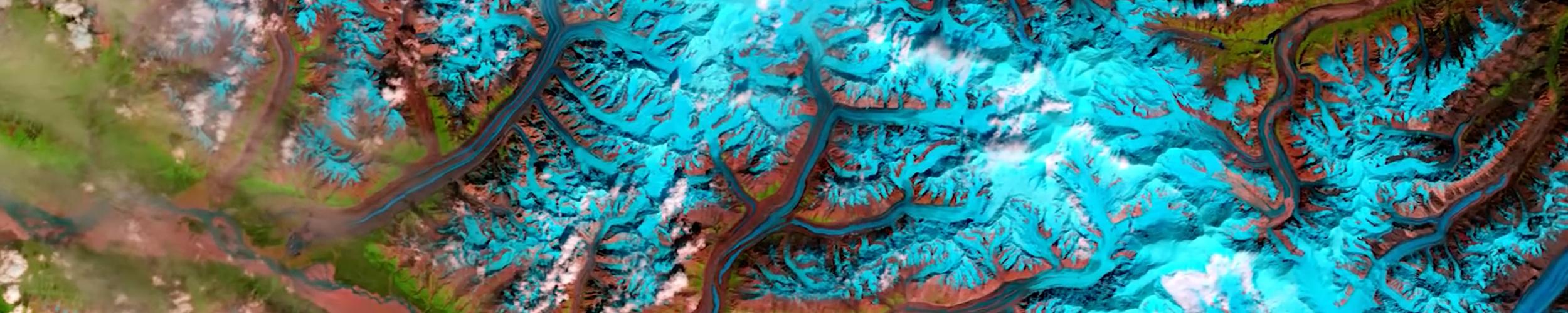 RBV image from Landsat 3 of the Chitina River Valley Glaciers in Alaska