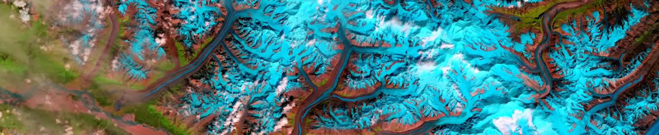 RBV image from Landsat 3 of the Chitina River Valley Glaciers in Alaska