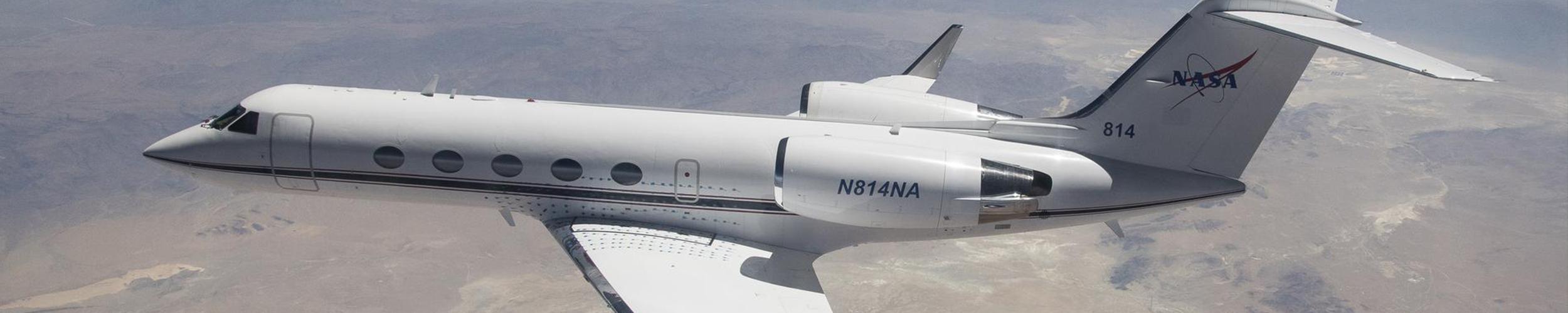 Gulfstream-V aircraft in flight