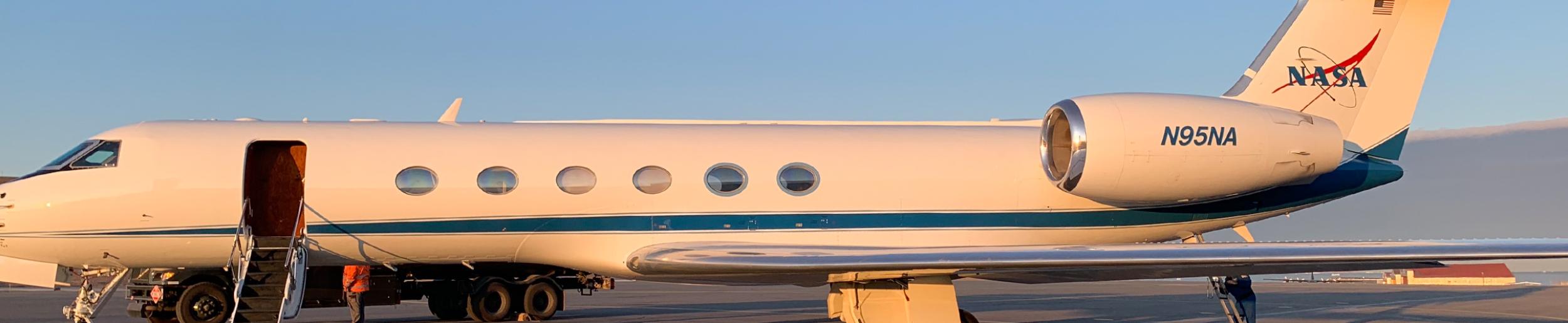 Gulfstream-V aircraft in flight