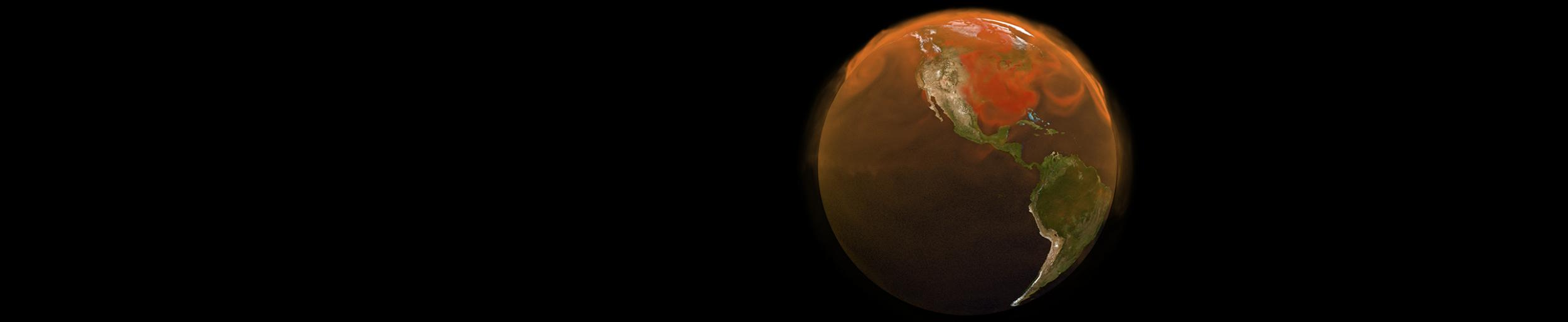 visualization of carbon monoxide around Earth