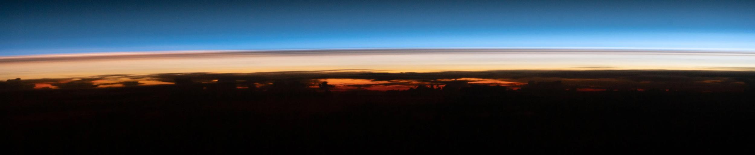 International Space Station image of Earth's atmosphere