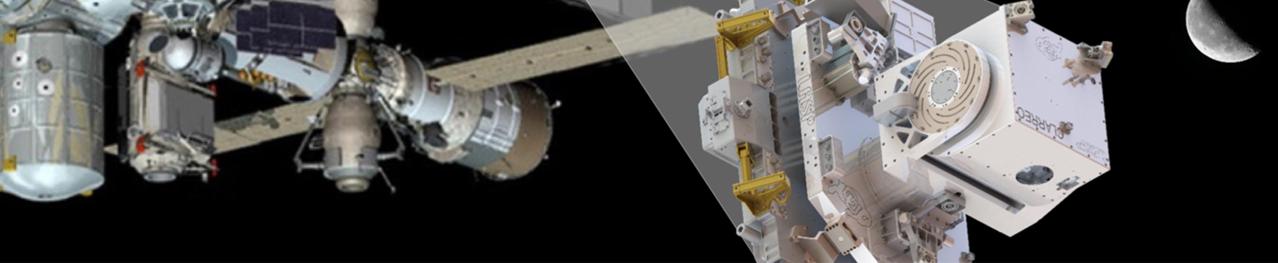 close up of the HySICS instrument on the ISS