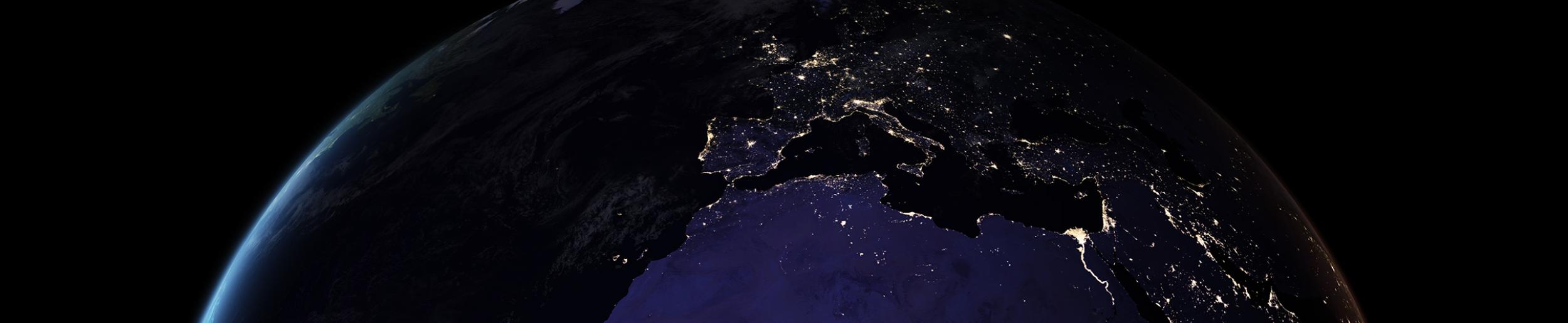 Black Marble image of Europe and Africa
