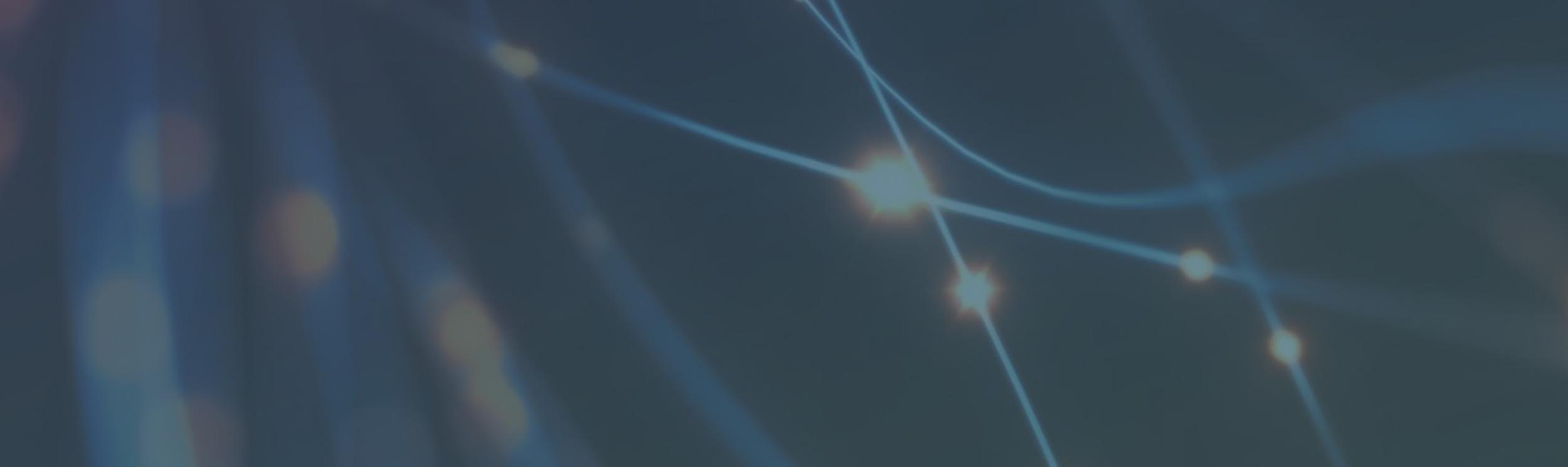 image of light traveling through fiber optics