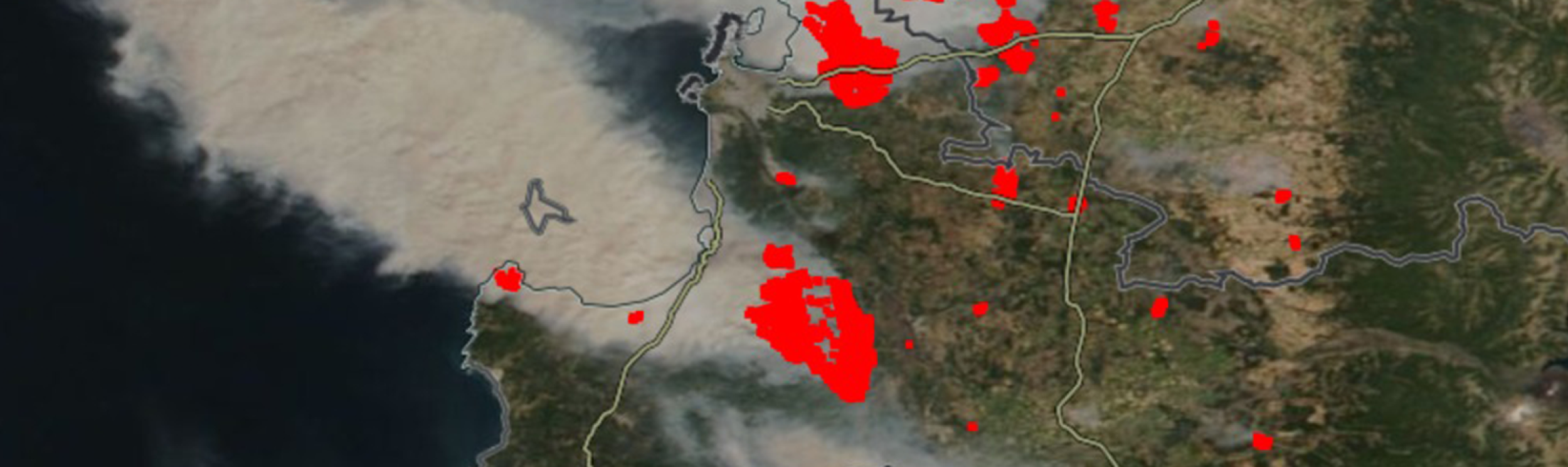 Snapshot of active fires in FIRMS 