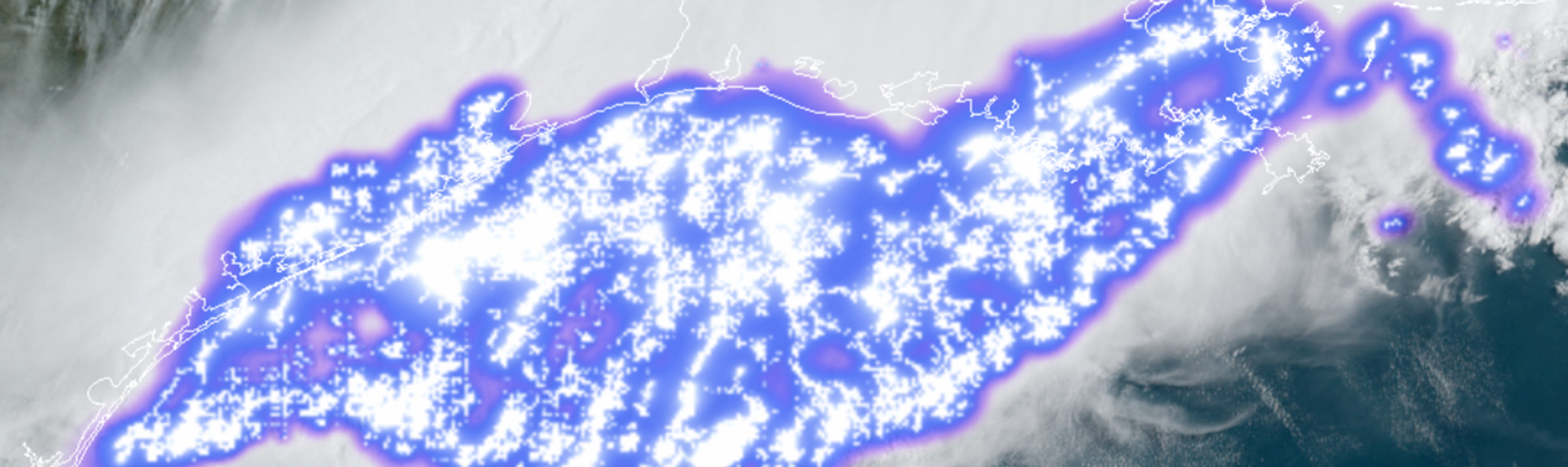 Satellite Image of Longest Lightning Flash