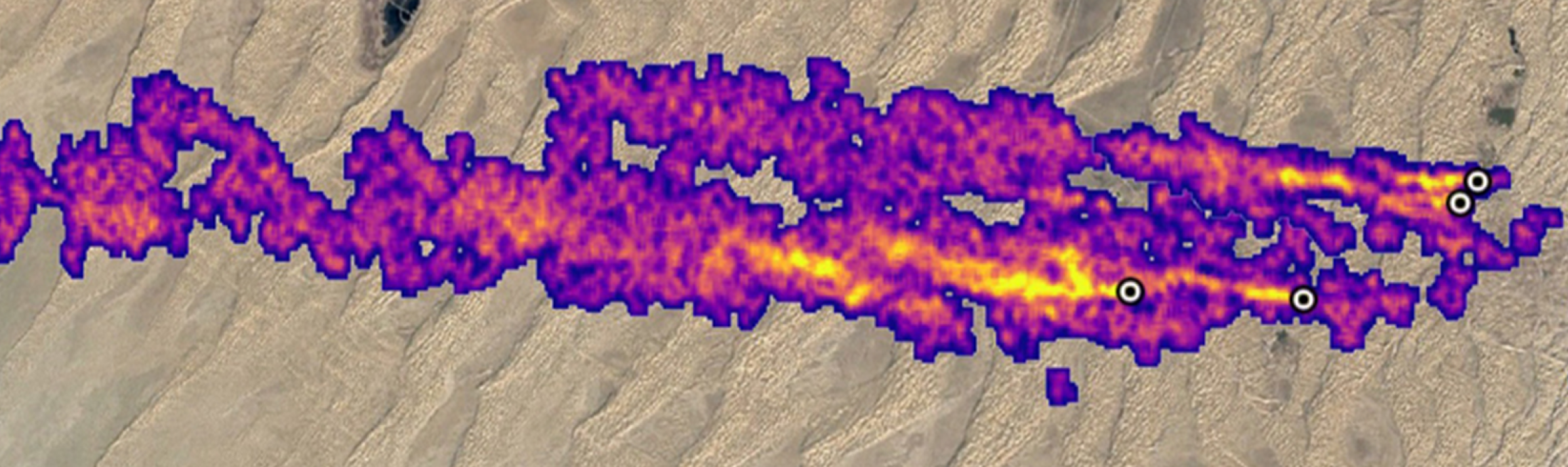 Satellite Image of a Methane Plume