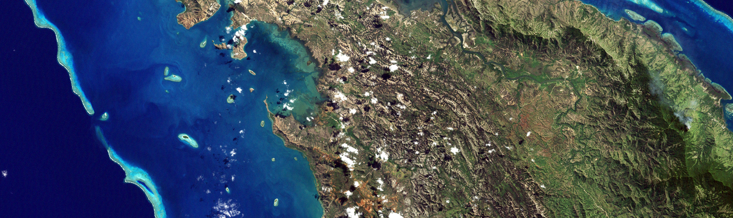 The image is likely a satellite photograph of the Zagros Mountains region, located primarily in Iran, and extending into Iraq and Turkey. 