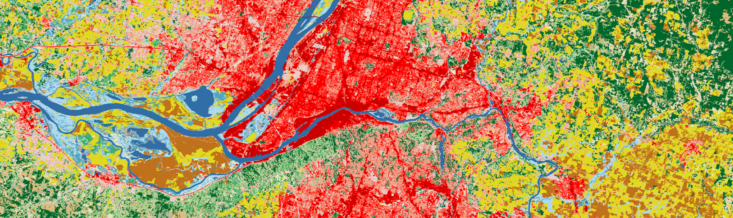 Aerial photograph of an area with visible geological features associated with erosion and potential mining activity