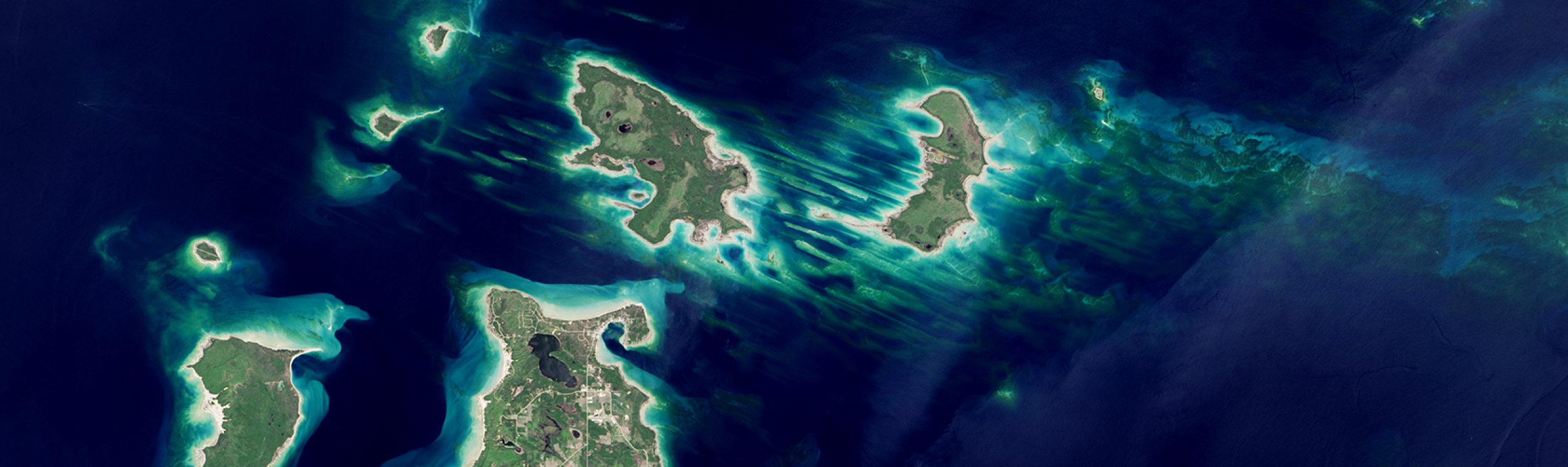 Satellite image of the Padma River in Bangladesh