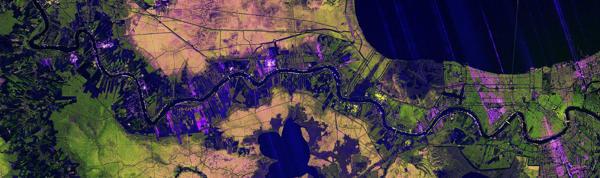 NISAR satellite image of New Orleans, Louisiana