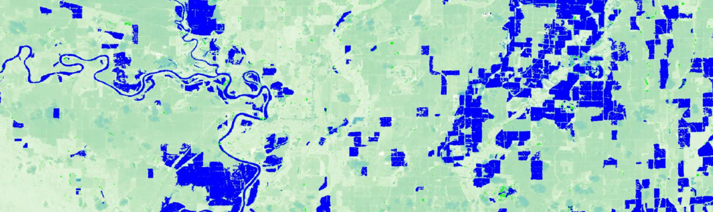 Satellite image of flooding