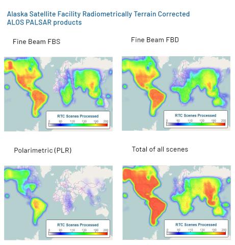 ASF ALOS PALSAR RTC Coverage Maps