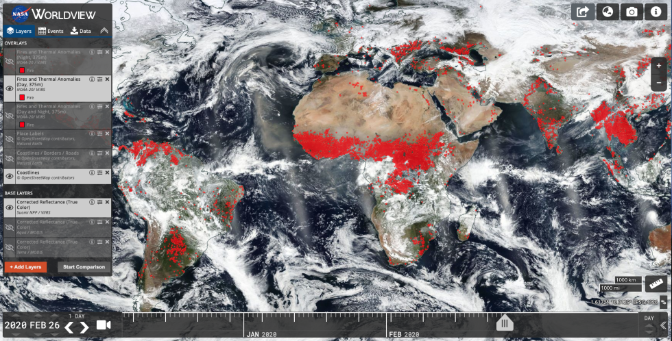 WORLDVIEW SNAPSHOT OF VIIRS/NOAA-20 Fires and Thermal Anomalies layers