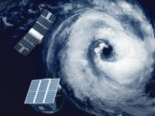  Tomorrow.io Gen1 Satellite Constellation Payloads observing a tropical cyclone 