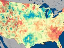 30-, 60- and 90-day forecasts of dry and wet conditions, relative to the historic record for the lower 48 states, use GRACE-FO satellite groundwater data for the initial conditions.