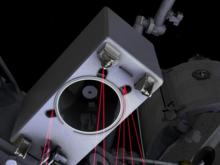 illustration of lidar system on GEDI