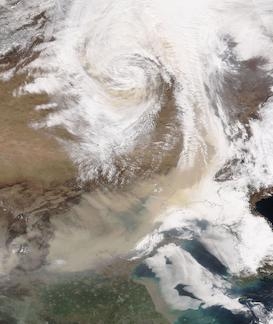 Dust Storm in China on 28 March 20201 (NOAA-20/VIIRS) - Feature Grid