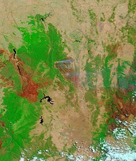 Fires in Namadgi National Park, Australia - feature grid