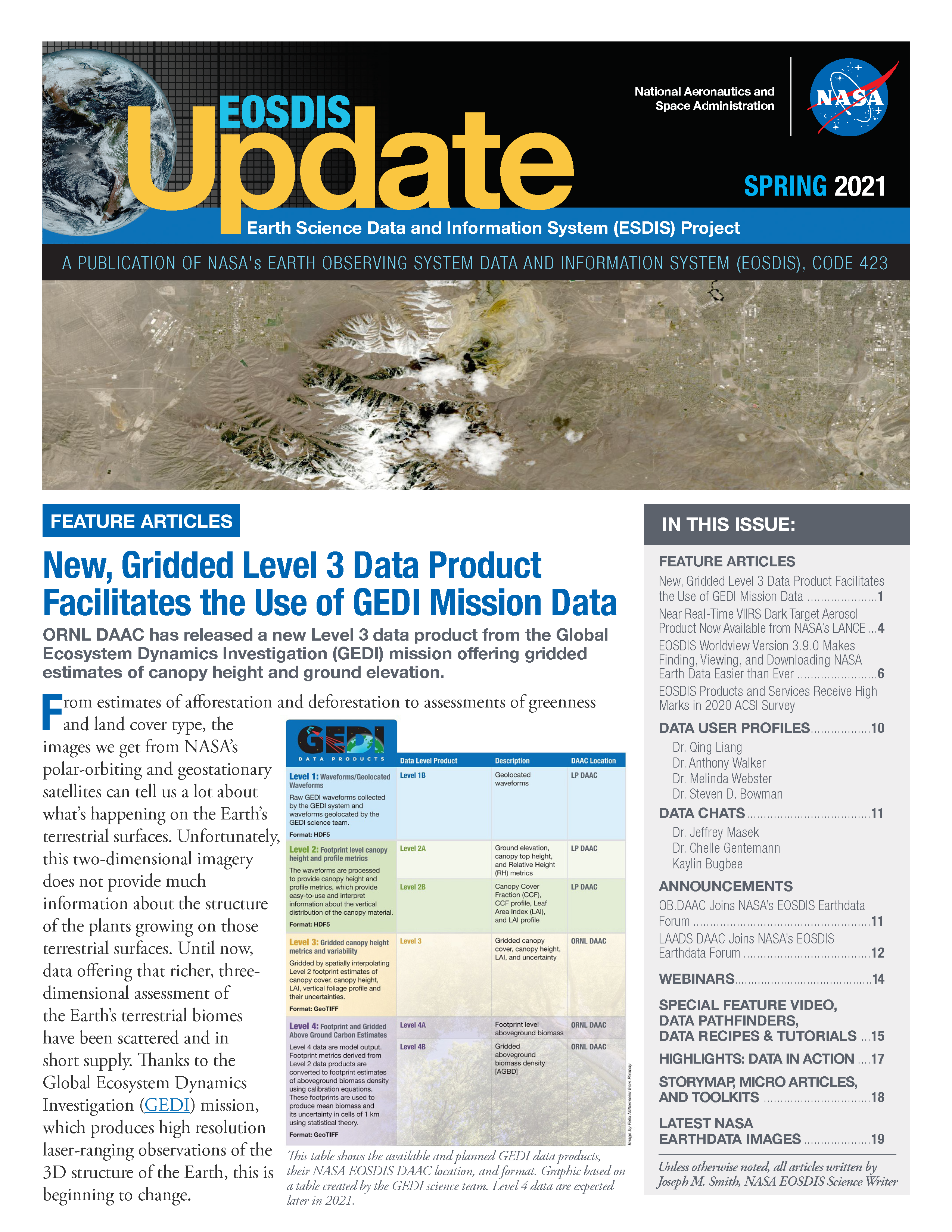 EOSDIS Quarterly Update- Spring 2021 Newsletter Feature Image